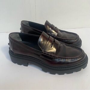 Tod's Lugg Sole Chunky Penny Loafers
